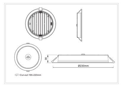 3A AL5011 24W PIR Sensor Downlight
