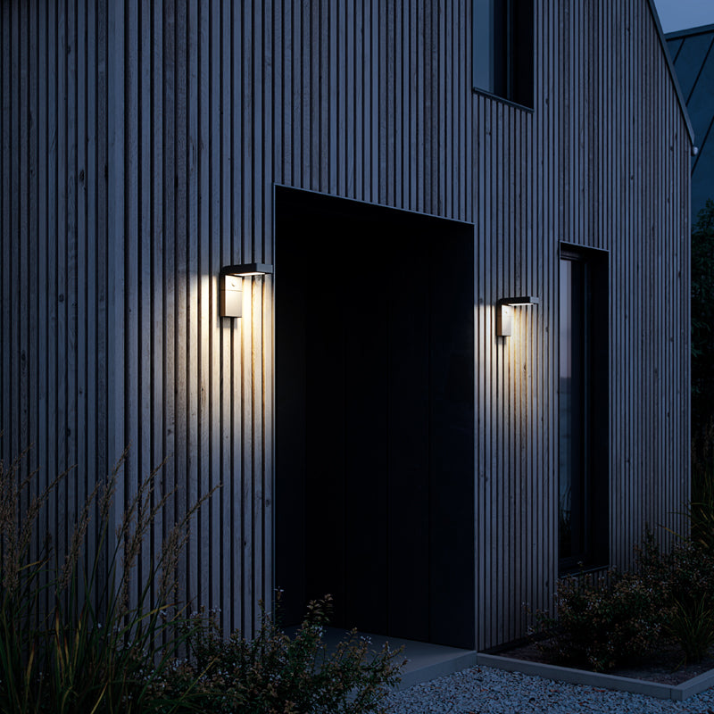 Black Danish Design Solar Wall Light With PIR Sesnsor- Alya Series