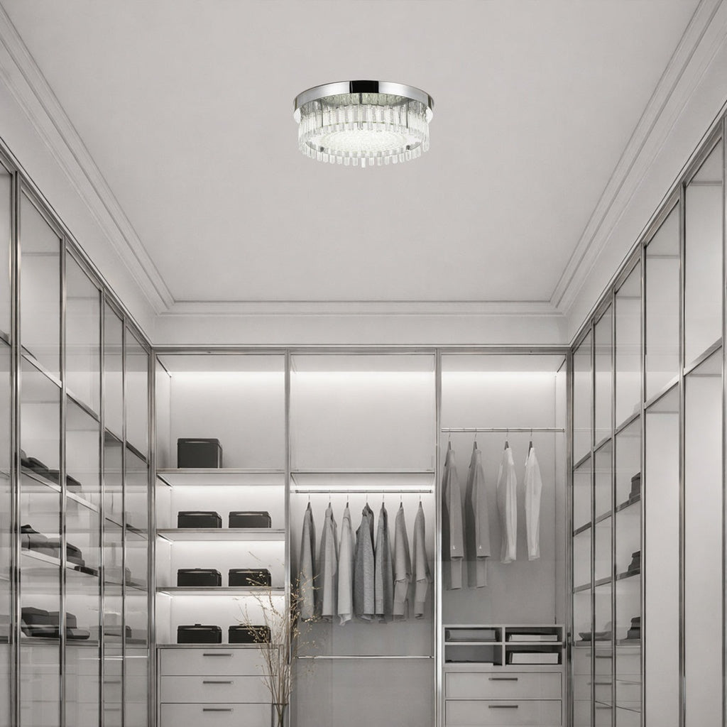 ANDELA ROUND 30W Oyster Dimmable Ceiling Light - Chrome
