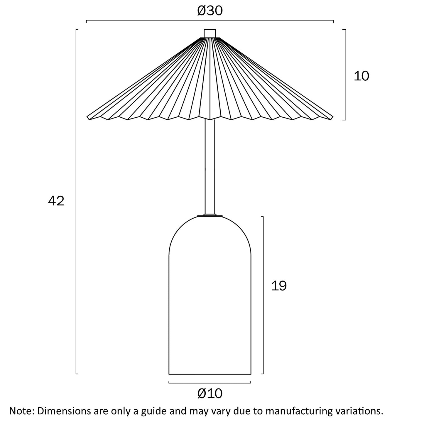 Arvane Table Lamp-Black