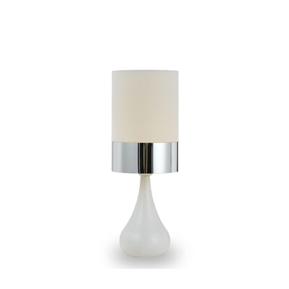 Akira Ceramic Table Lamp- Chrome