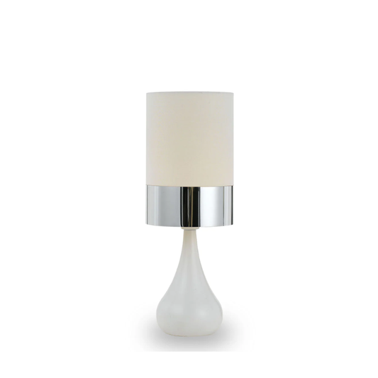 Akira Ceramic Table Lamp- Chrome