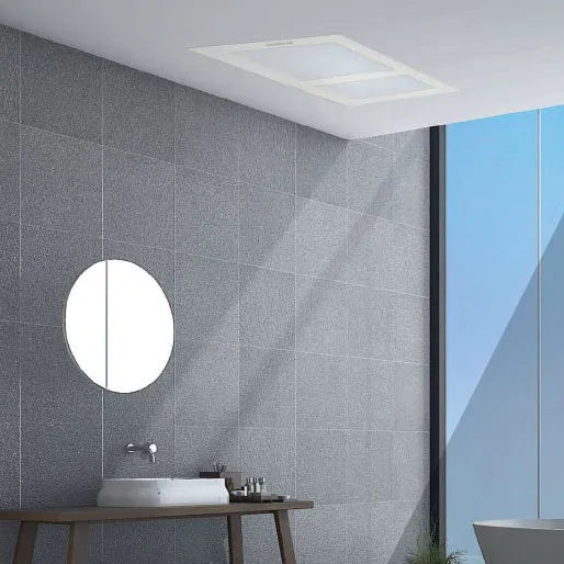 Aspire Bathroom Heater and Exhaust Fan with Tricolour LED Light