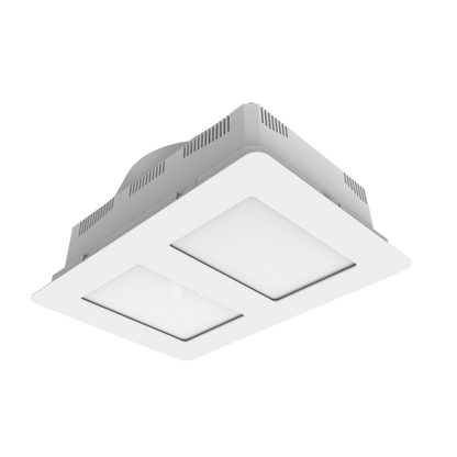 Aspire Bathroom Heater and Exhaust Fan with Tricolour LED Light
