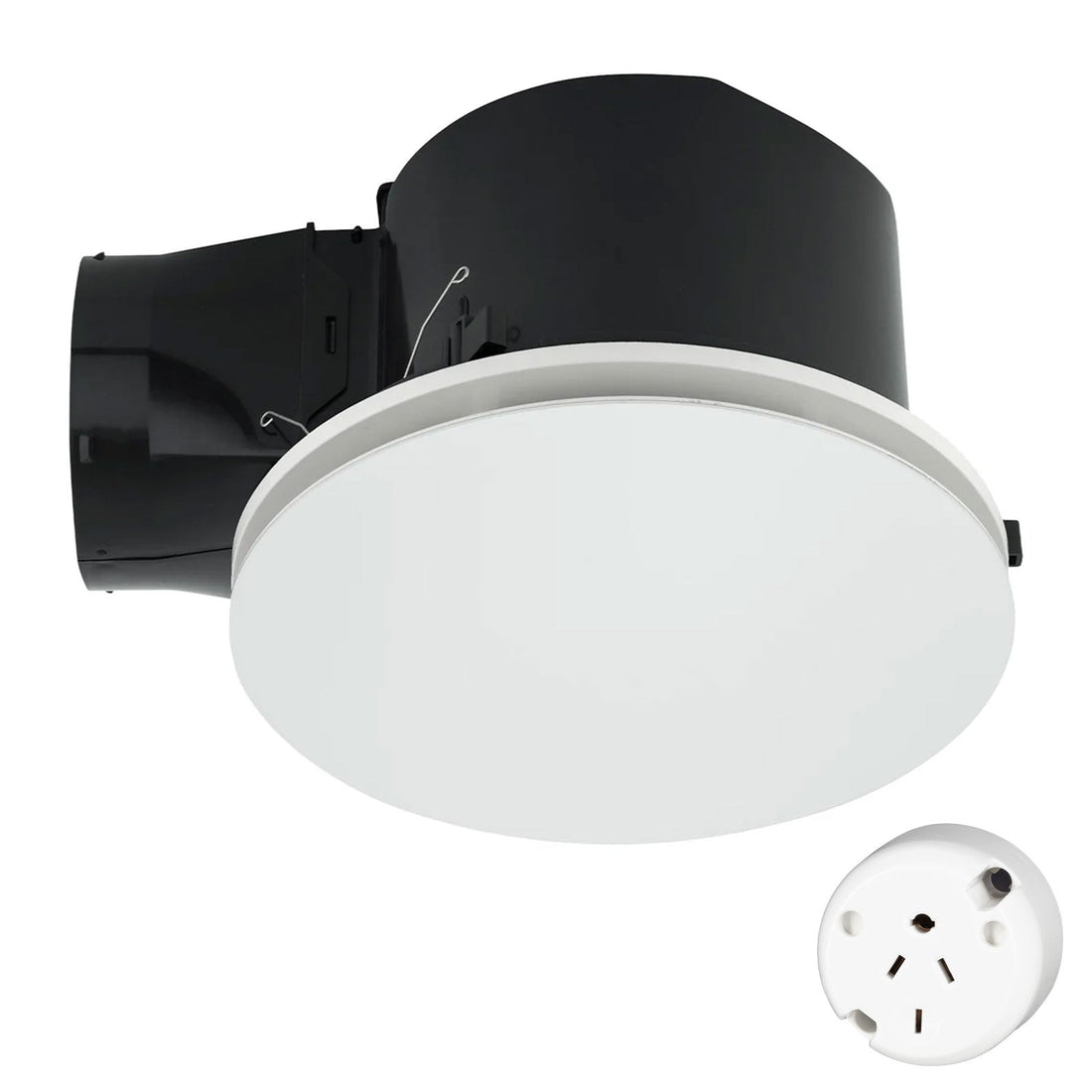 Affinity 300 DC Exhaust Fan with Run on Timer (4 Pin Plug) with Light Kit