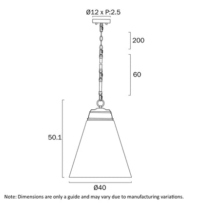 Brine 40 Pendant Light - Black