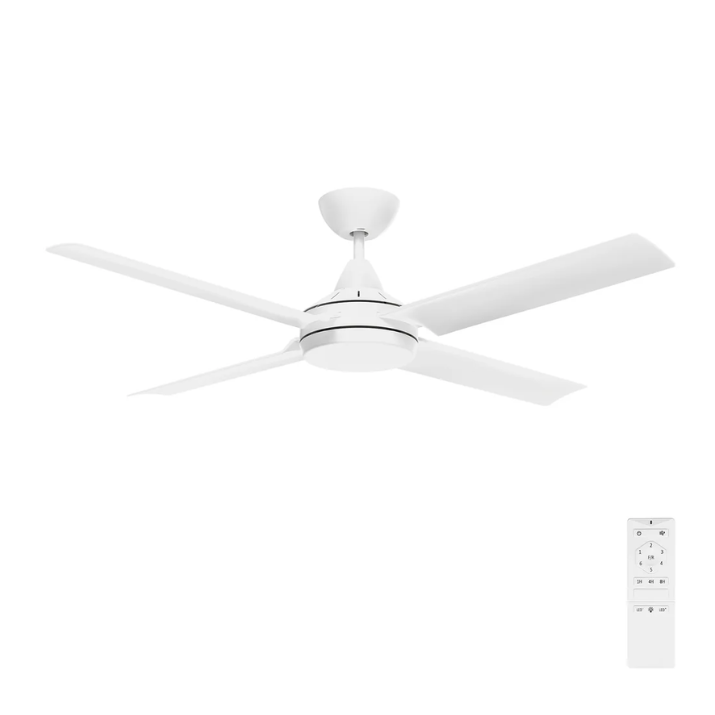 Brilliant Matt White Cairns 48" DC Ceiling Fan- White