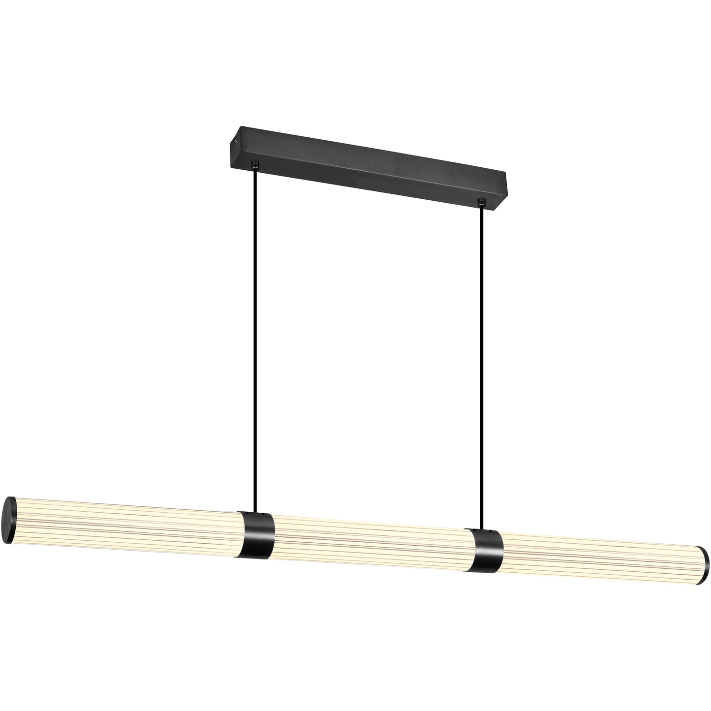 Calibo Charm Modern Fluted 1500mm Linear Pendant Light - Black