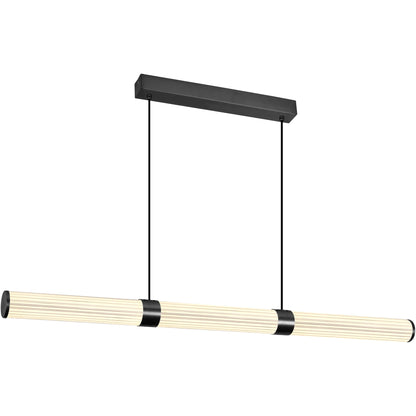 Calibo Charm Modern Fluted 1500mm Linear Pendant Light - Black