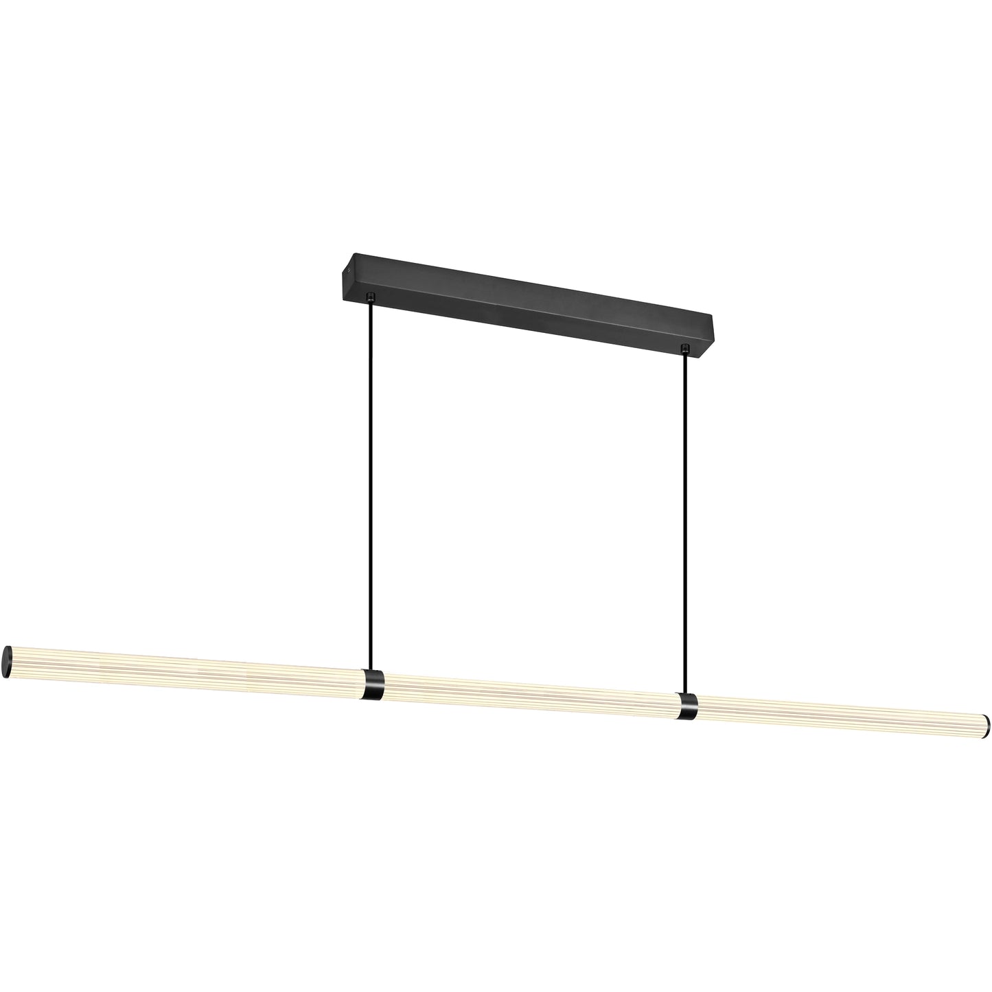 Calibo Charm Modern Fluted 2500mm Linear Pendant Light - Black