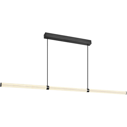 Calibo Charm Modern Fluted 2500mm Linear Pendant Light - Black