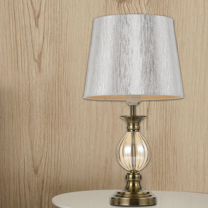 Crest Table Lamp- Antique Brass