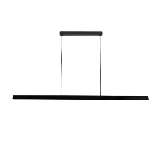 Calibo Avocent 1500mm Slim Timber Triangular Edge LED Linear Pendant - Black Ash with Black