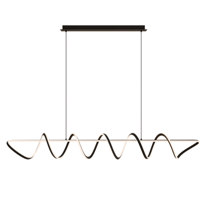 Calibo Bulbul Modern Spiral 2000mm LED Linear Pendant Light - Black