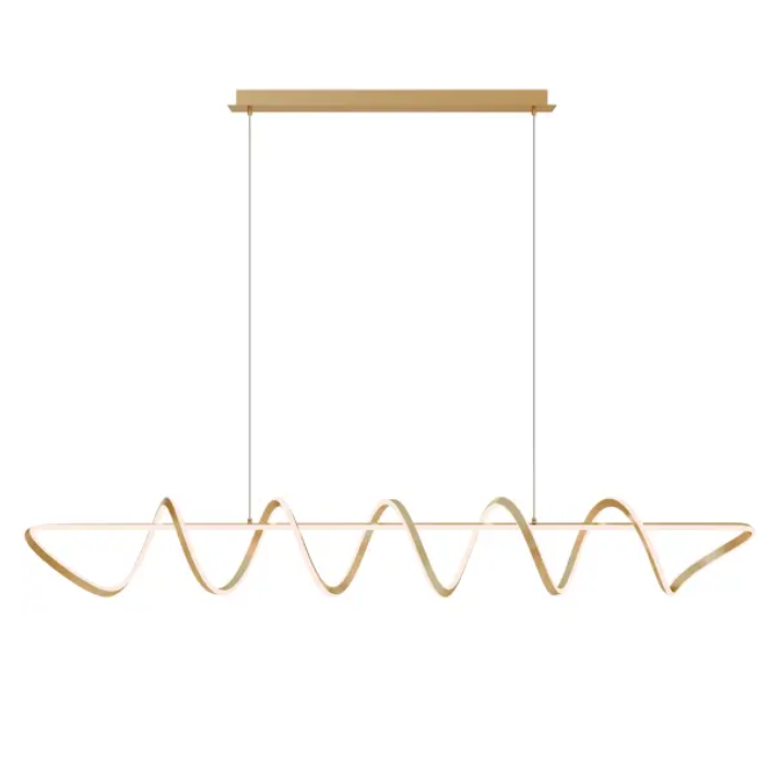 Black Spiral Linear Pendant Light 2000mm – Kitchen Island | Bulbul