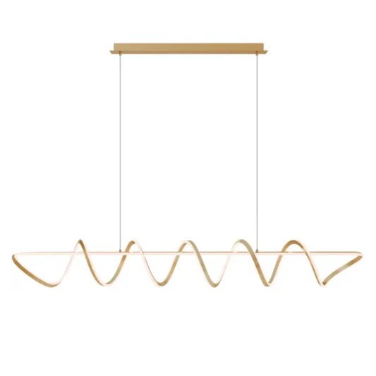 Black Spiral Linear Pendant Light 2000mm – Kitchen Island | Bulbul