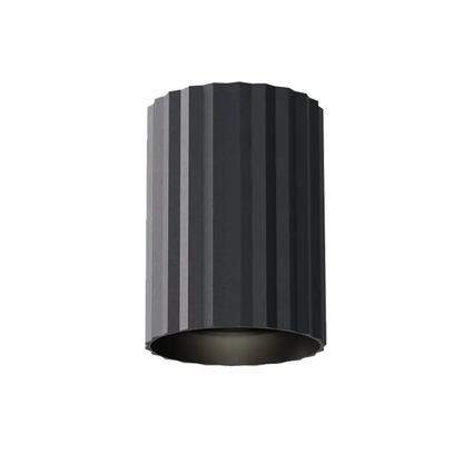 Calibo Canary Fluted 150mm Surface Mounted Downlight - Black