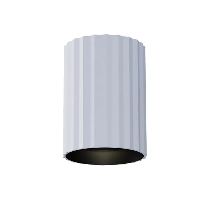 Calibo Canary Fluted 150mm Surface Mounted Downlight-White