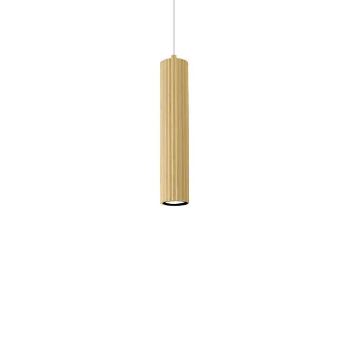 Calibo Canary Fluted 300mm Pendant - Brass
