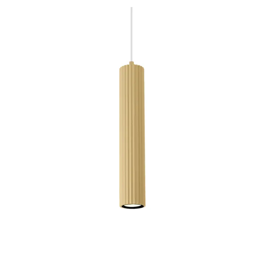 Calibo Canary Fluted 500mm Pendant - Brass