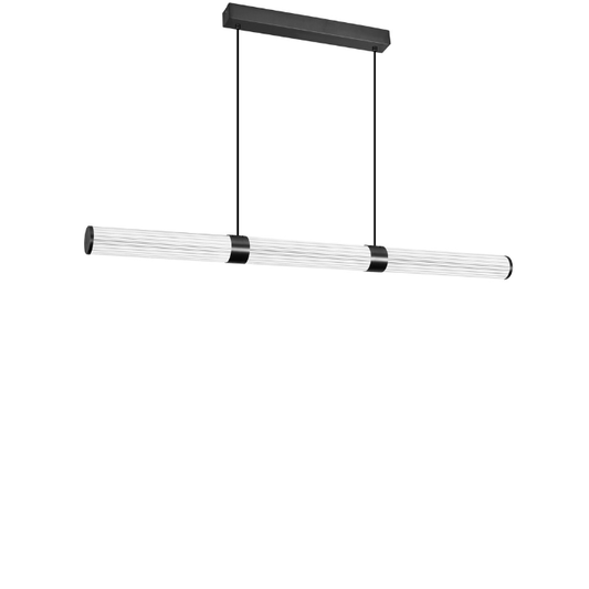 Calibo Charm Modern Fluted 1500mm Linear Pendant Light - Black
