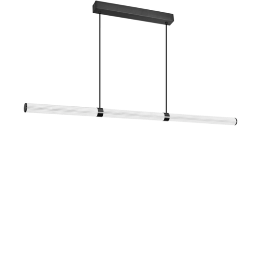 Calibo Charm Modern Fluted 2000mm Linear Pendant Light - Black