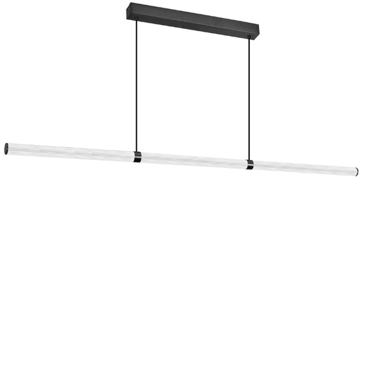 Calibo Charm Modern Fluted 2500mm Linear Pendant Light - Black