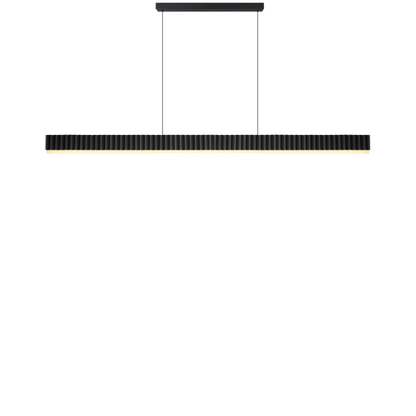 Calibo Prinia Modern Fluted 1532mm Linear Pendant Light - Black