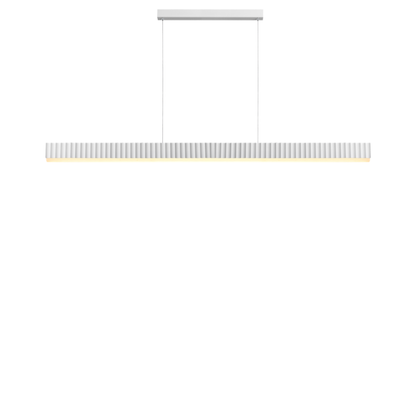 Calibo Prinia Modern Fluted 1532mm Linear Pendant Light - White