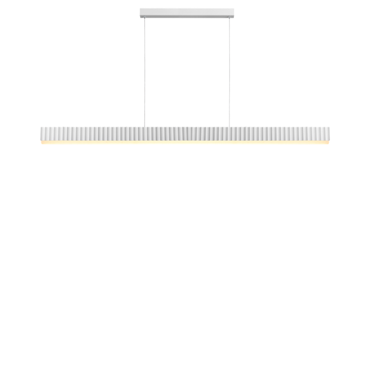 Calibo Prinia Modern Fluted 1532mm Linear Pendant Light - White