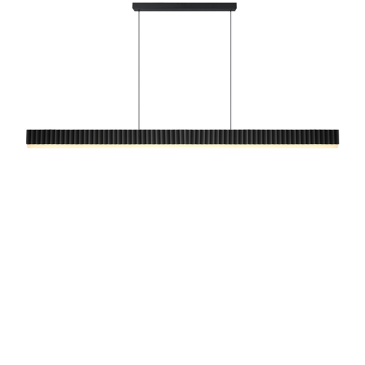 Calibo Prinia Modern Fluted 2032mm Linear Pendant Light - Black