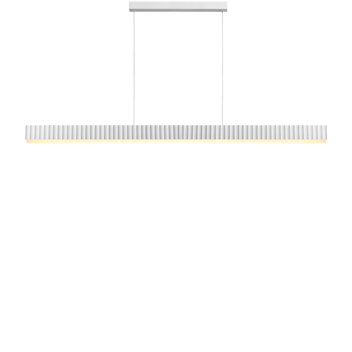 Calibo Prinia Modern Fluted 2032mm Linear Pendant Light - White