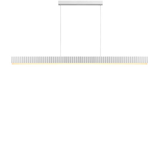 Calibo Prinia Modern Fluted 2032mm Linear Pendant Light - White
