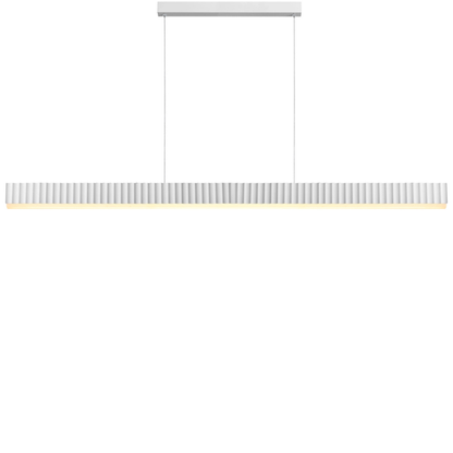 Calibo Prinia Modern Fluted 2532mm Linear Pendant Light - White