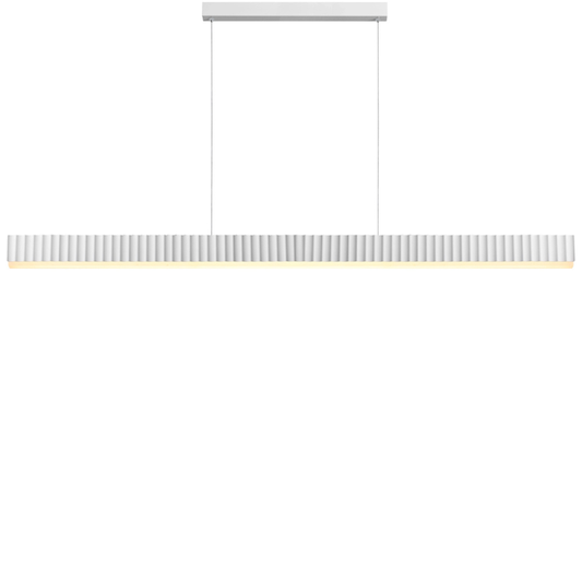 Calibo Prinia Modern Fluted 2532mm Linear Pendant Light - White