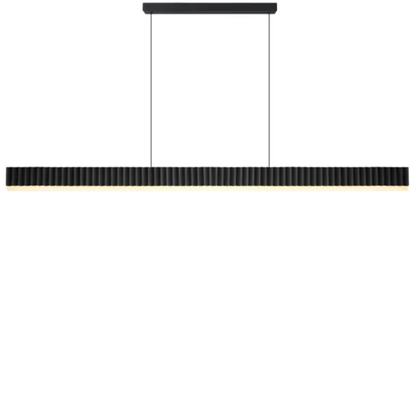 Calibo Prinia Modern Fluted 2532mm Linear Pendant Light - Black