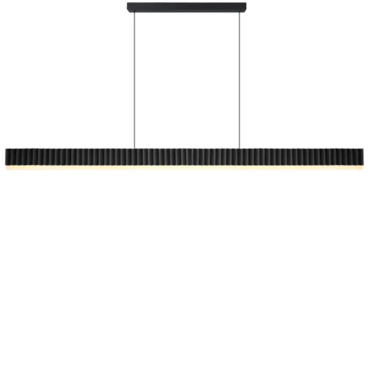 Calibo Prinia Modern Fluted 2532mm Linear Pendant Light - Black