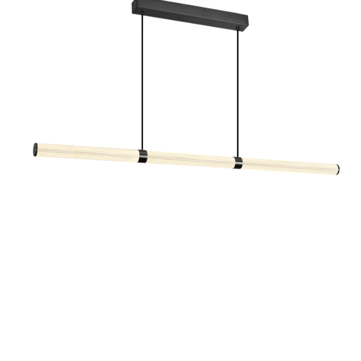 Calibo Charm Modern Fluted 2000mm Linear Pendant Light - Black