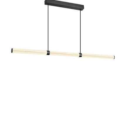 Calibo Charm Modern Fluted 2000mm Linear Pendant Light - Black