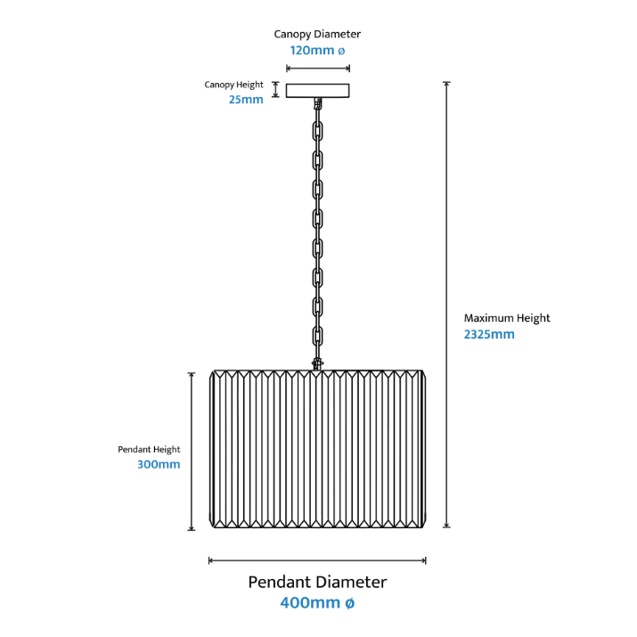 Calibo Crane Modern Luxe Crystal Pendant - Large(400mm Diameter)