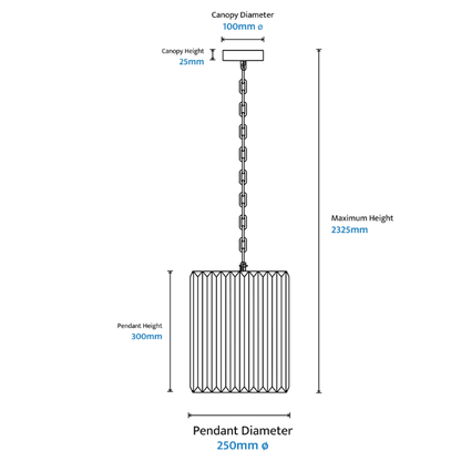 Calibo Crane Modern Luxe Crystal Pendant - Small(250mm diameter)