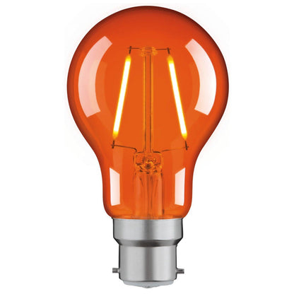 Classic A60 B22 Filament Globe - Orange