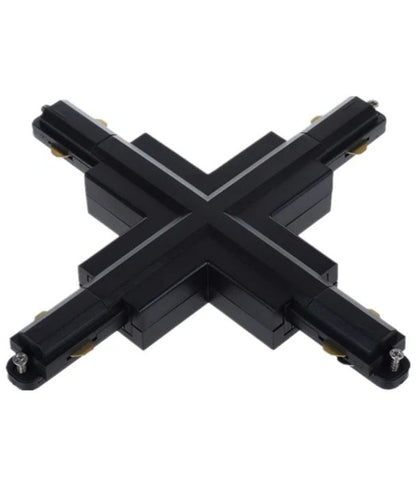 3 Wire 1 Circuit Universal Tracks, Connectors, End Cap & Live End - Connector Cross-Piece BLACK