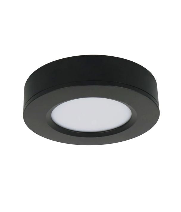 Surface Mounted or Recessed Option Cabinet Underbench LED Tri-CCT Utility Light - Black
