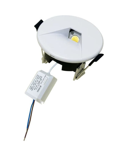 Interior LED Tri-CCT Recessed Round Step Light - White