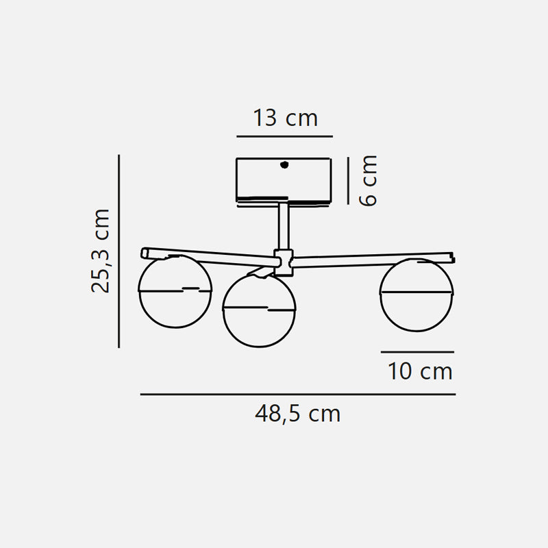 Nordlux Danish Design Contina 3 Head Ceiling Light
