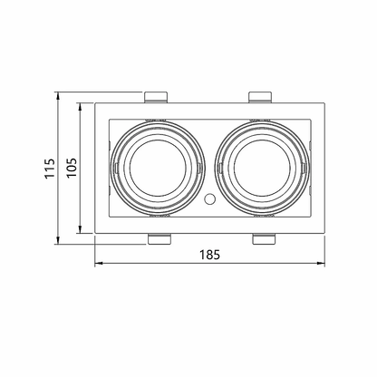 DD1810M-Black-20W Downlight