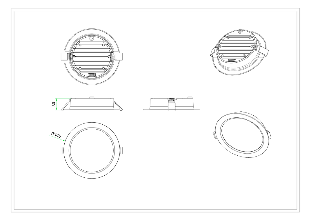 3A 15W DL1019 IP54 Super Slim Downlight(High Lumens)- White