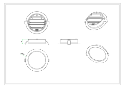 3A 15W DL1019 IP54 Super Slim Downlight(High Lumens)- White