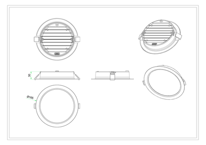 3A 20W DL2009 IP54 Super Slim Downlight(High Lumens)- White
